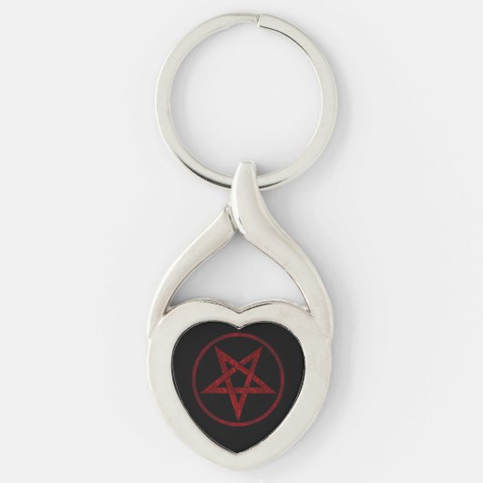 Red Devil Pentagram Schlüsselanhänger (Vorderseite)