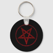 Red Devil Pentagram Schlüsselanhänger (Rückseite)