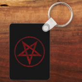 Red Devil Pentagram Schlüsselanhänger (Rückseite)