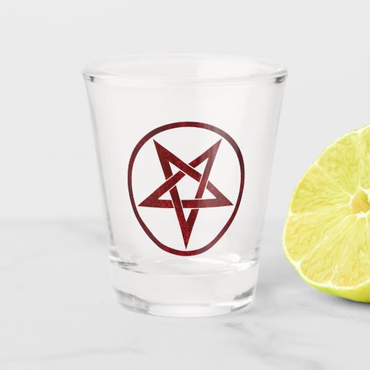 Red Devil Pentagram Schnapsglas (Vorderseite)