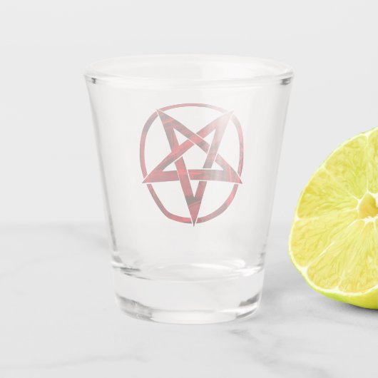 Red Devil Pentagram Schnapsglas (Rückseite)