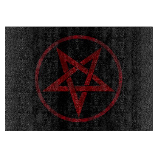 Red Devil Pentagram Schneidebrett (Vorderseite)