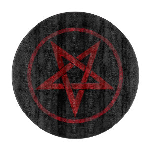 Red Devil Pentagram Schneidebrett