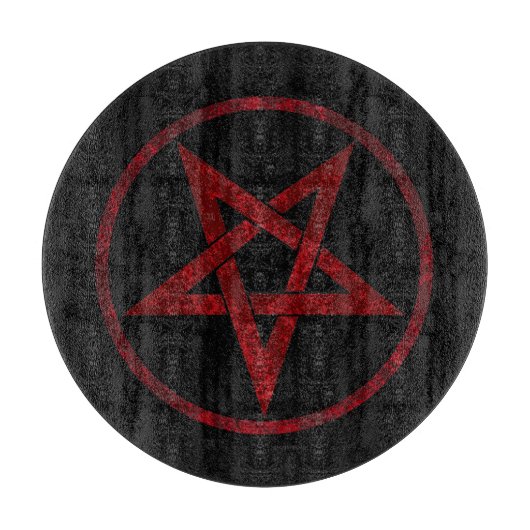 Red Devil Pentagram Schneidebrett (Vorderseite)