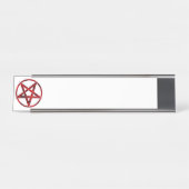 Red Devil Pentagram Schreibtischnamensplakette (Vorderseite )