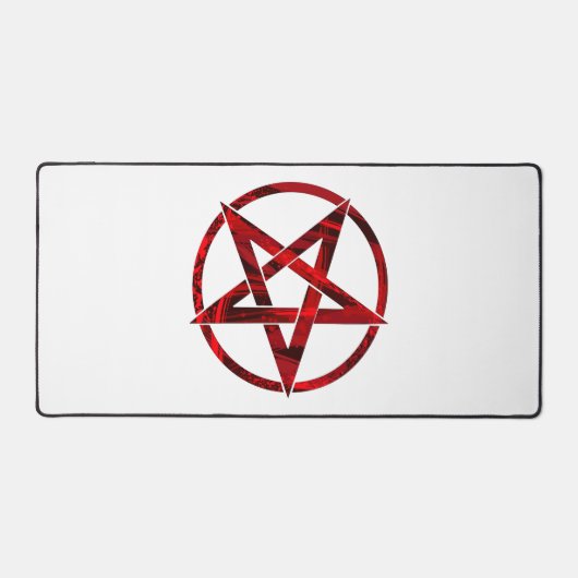Red Devil Pentagram Schreibtischunterlage (Vorderseite)