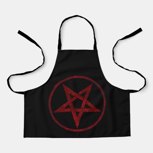 Red Devil Pentagram Schürze (Vorderseite)