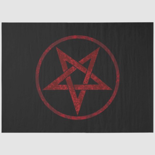 Red Devil Pentagram Seidenpapier (Vorderseite)