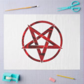 Red Devil Pentagram Seidenpapier (Basteln)