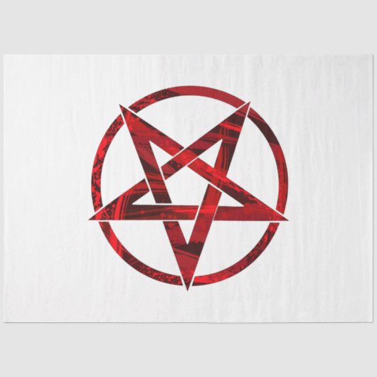 Red Devil Pentagram Seidenpapier (Vorderseite)