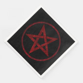 Red Devil Pentagram Serviette (Ecke)
