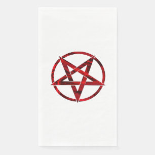 Red Devil Pentagram Serviette