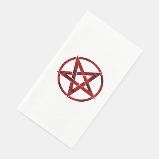 Red Devil Pentagram Serviette (Ecke)