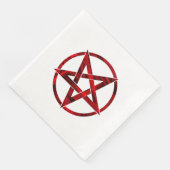 Red Devil Pentagram Serviette (Ecke)