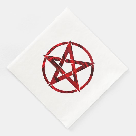 Red Devil Pentagram Serviette (Ecke)