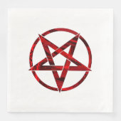Red Devil Pentagram Serviette (Vorderseite)