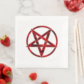 Red Devil Pentagram Serviette (Beispiel)