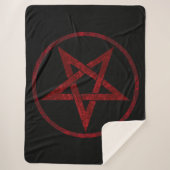 Red Devil Pentagram Sherpadecke (Vorderseite)