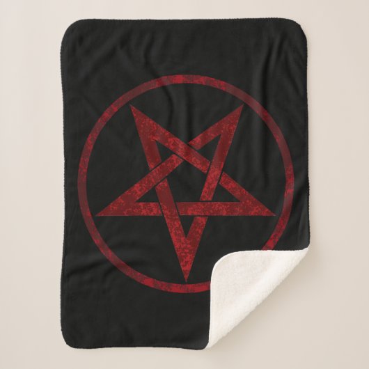 Red Devil Pentagram Sherpadecke (Vorderseite)