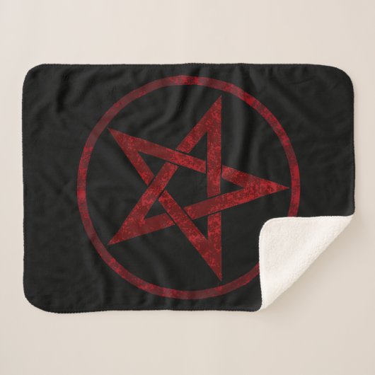 Red Devil Pentagram Sherpadecke (Vorderseite (Horizontal))