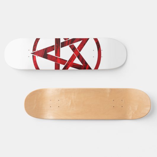 Red Devil Pentagram Skateboard (Horizontal)