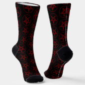 Red Devil Pentagram Socken (Gewinkelt)