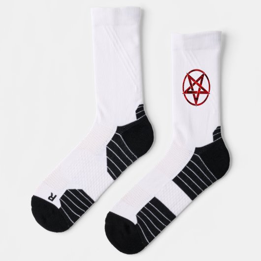 Red Devil Pentagram Socken (Links)