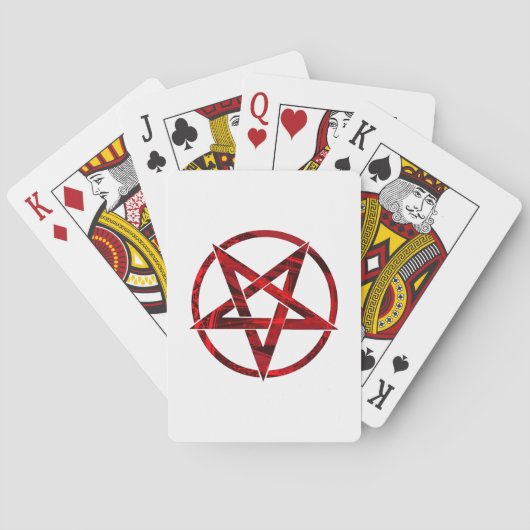 Red Devil Pentagram Spielkarten (Rückseite)