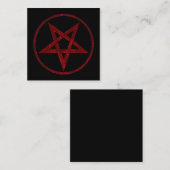 Red Devil Pentagram Telefonnummerkarte (Vorne/Hinten)