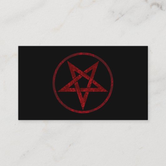 Red Devil Pentagram Telefonnummerkarte (Vorderseite)