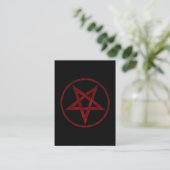 Red Devil Pentagram Telefonnummerkarte (Stehend Vorderseite)