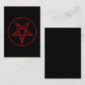Red Devil Pentagram Telefonnummerkarte (Vorne/Hinten)