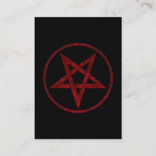 Red Devil Pentagram Telefonnummerkarte (Vorderseite)