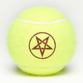 Red Devil Pentagram Tennisbälle (Rückseite)
