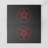 Red Devil Pentagram Terminkarte (Außenseite Aufgefaltet)