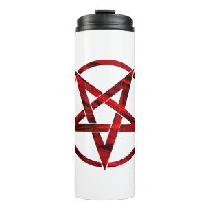 Red Devil Pentagram Thermosbecher