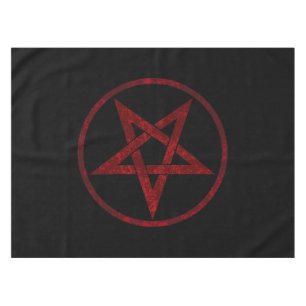Red Devil Pentagram Tischdecke