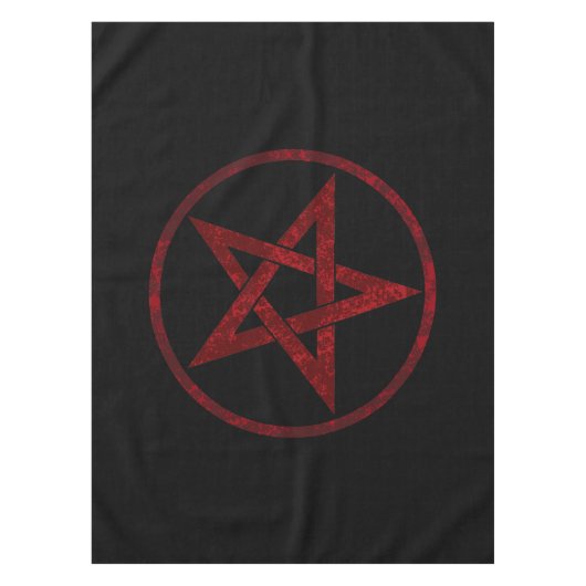 Red Devil Pentagram Tischdecke (Vorderseite)