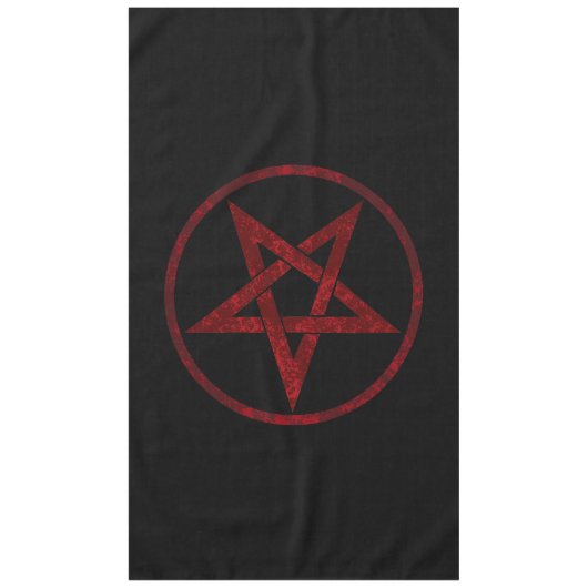 Red Devil Pentagram Tischdecke (Vorderseite)