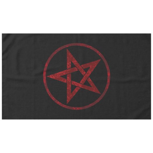 Red Devil Pentagram Tischdecke (Vorderseite (Horizontal))