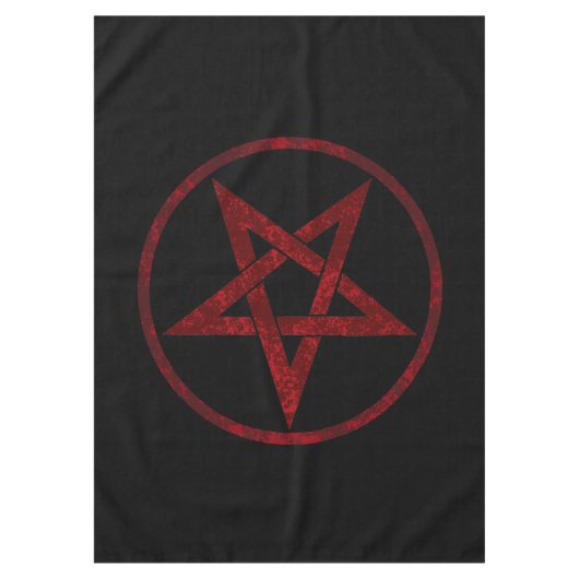 Red Devil Pentagram Tischdecke (Vorderseite)