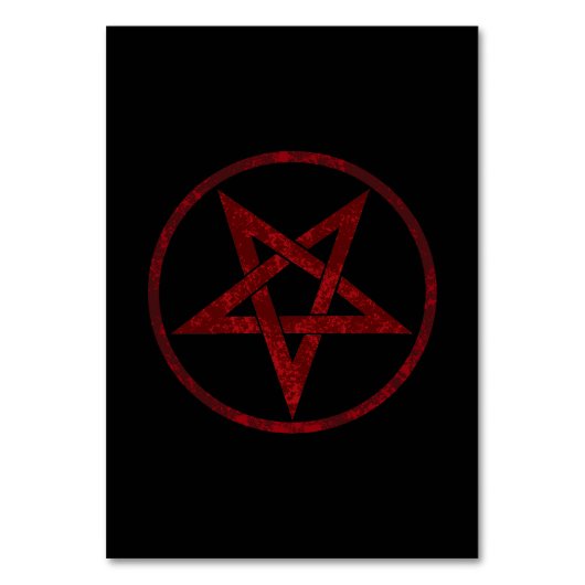 Red Devil Pentagram Tischnummer (Vorderseite)