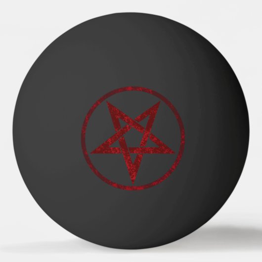 Red Devil Pentagram Tischtennisball (Vorderseite)