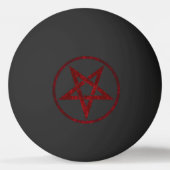 Red Devil Pentagram Tischtennisball (Rückseite)