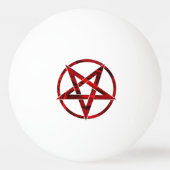 Red Devil Pentagram Tischtennisball (Rückseite)