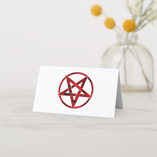 Red Devil Pentagram Treuekarte (Vorderseite)