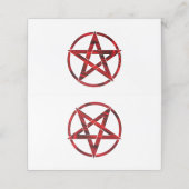 Red Devil Pentagram Treuekarte (Außenseite Aufgefaltet)