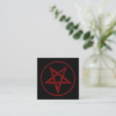 Red Devil Pentagram Treuekarte (Stehend Vorderseite)