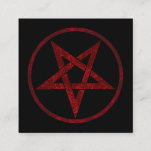Red Devil Pentagram Treuekarte