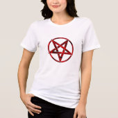 Red Devil Pentagram Tri-Blend Shirt (Vorderseite)